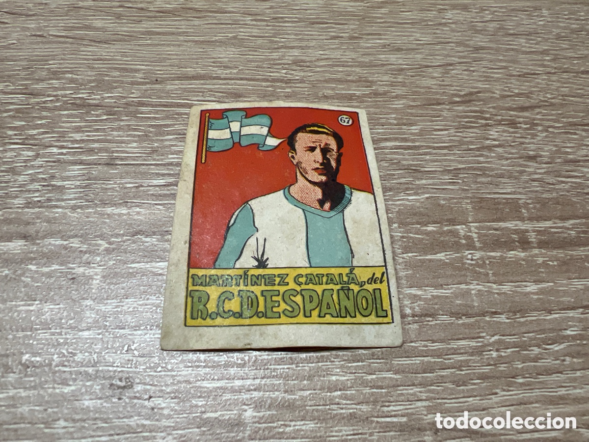 Cartes &agrave; collectionner de Football: 1939 MARTINEZ CATALA R.C.D.ESPA&Ntilde;OL N&ordm; 67 BRUGUERA