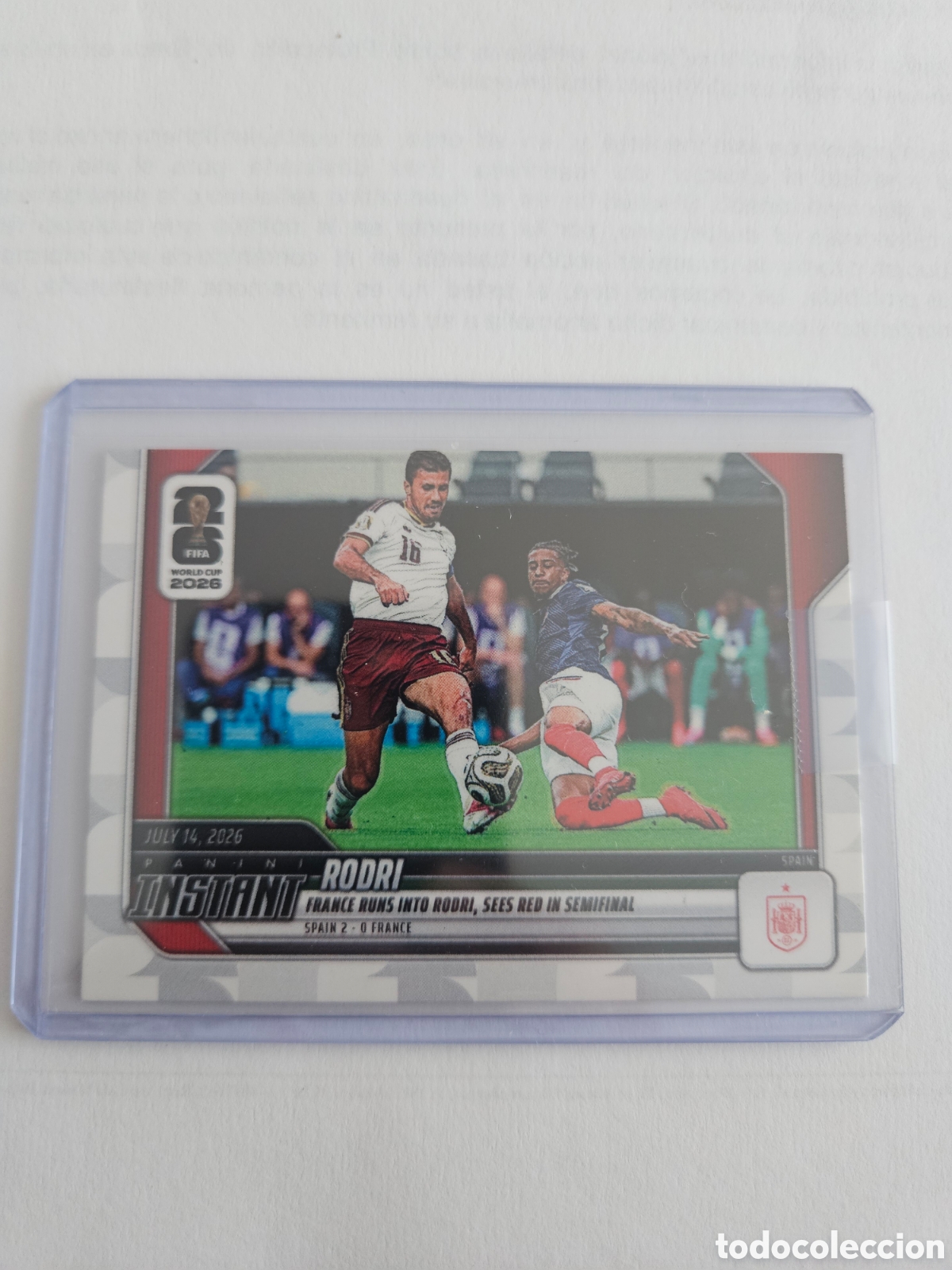 Cromos de f&uacute;tbol: PANINI INSTANT FIFA WORLD CUP 2026 N&ordm; 234 RODRI (ESPA&Ntilde;A)