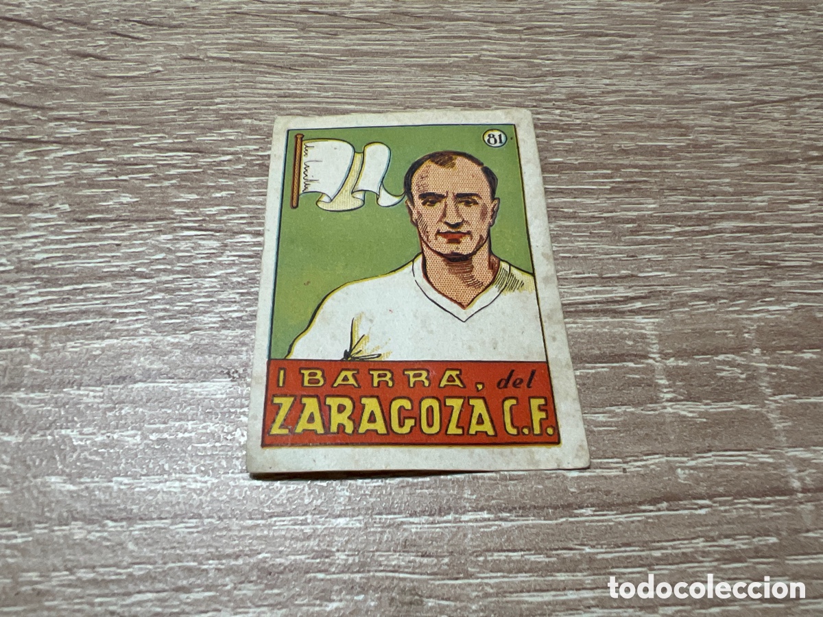 Cromos de Futebol: 1939 IBARRA ZARAGOZA C.F. N&ordm; 81 BRUGUERA