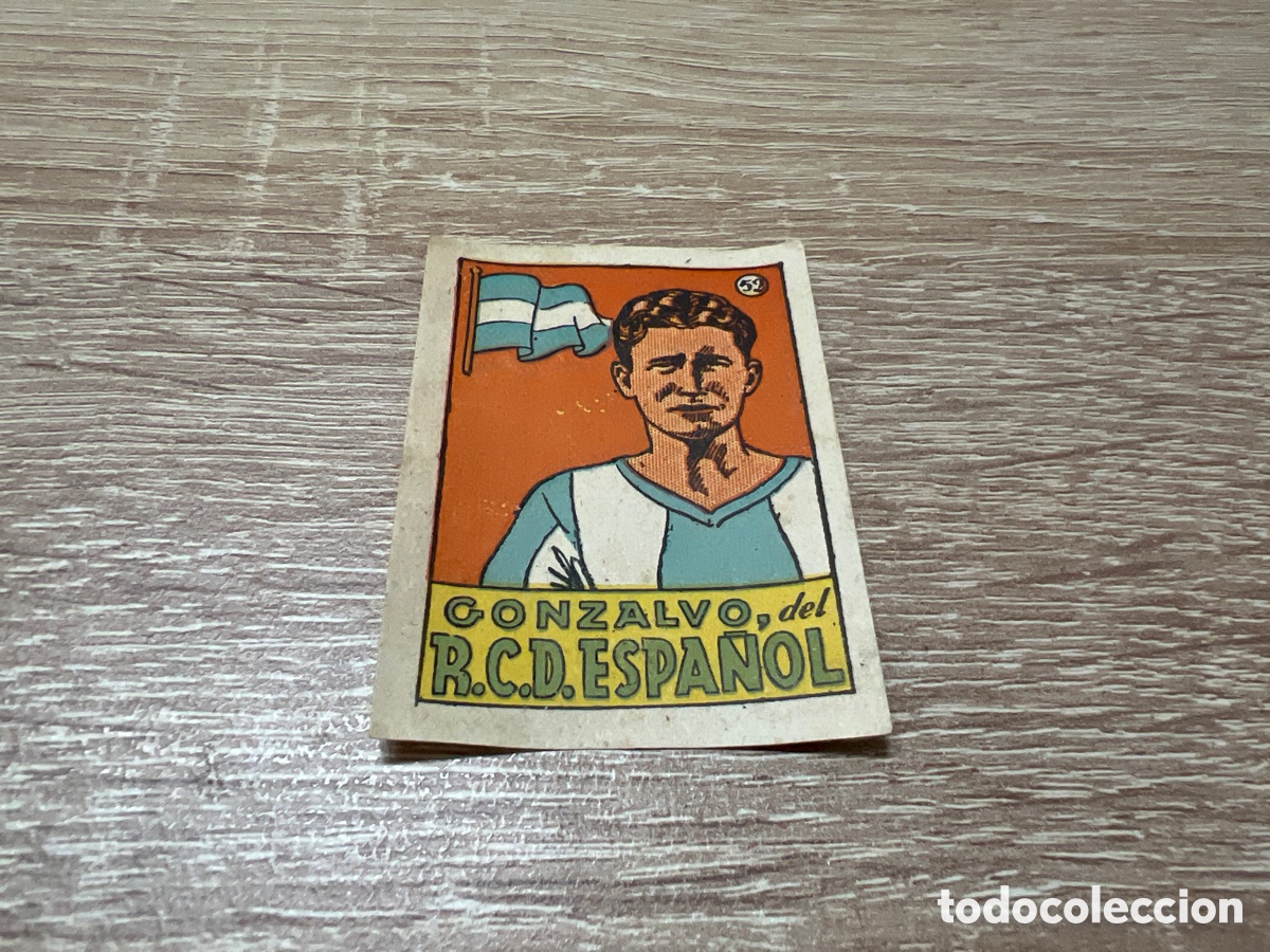 Cromos de Futebol: 1939 GONZALVO RCD ESPA&Ntilde;OL N&ordm; 52 BRUGUERA