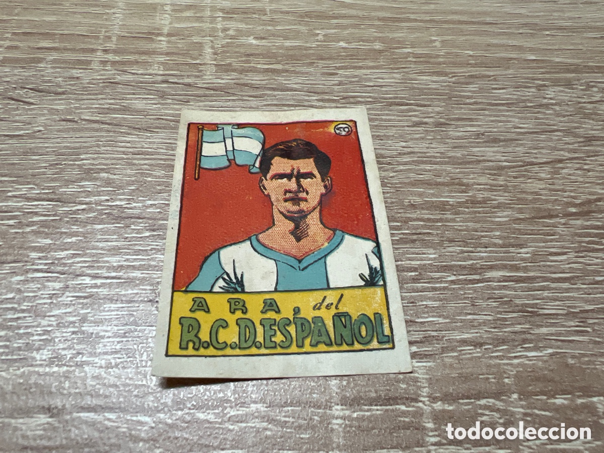 Football Stickers: 1939 ARA RCD ESPA&Ntilde;OL N&ordm; 59 BRUGUERA