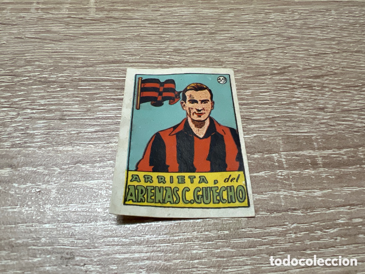Football Stickers: 1939 ARRIETA ARENAS GUECHO N&ordm; 59 BRUGUERA