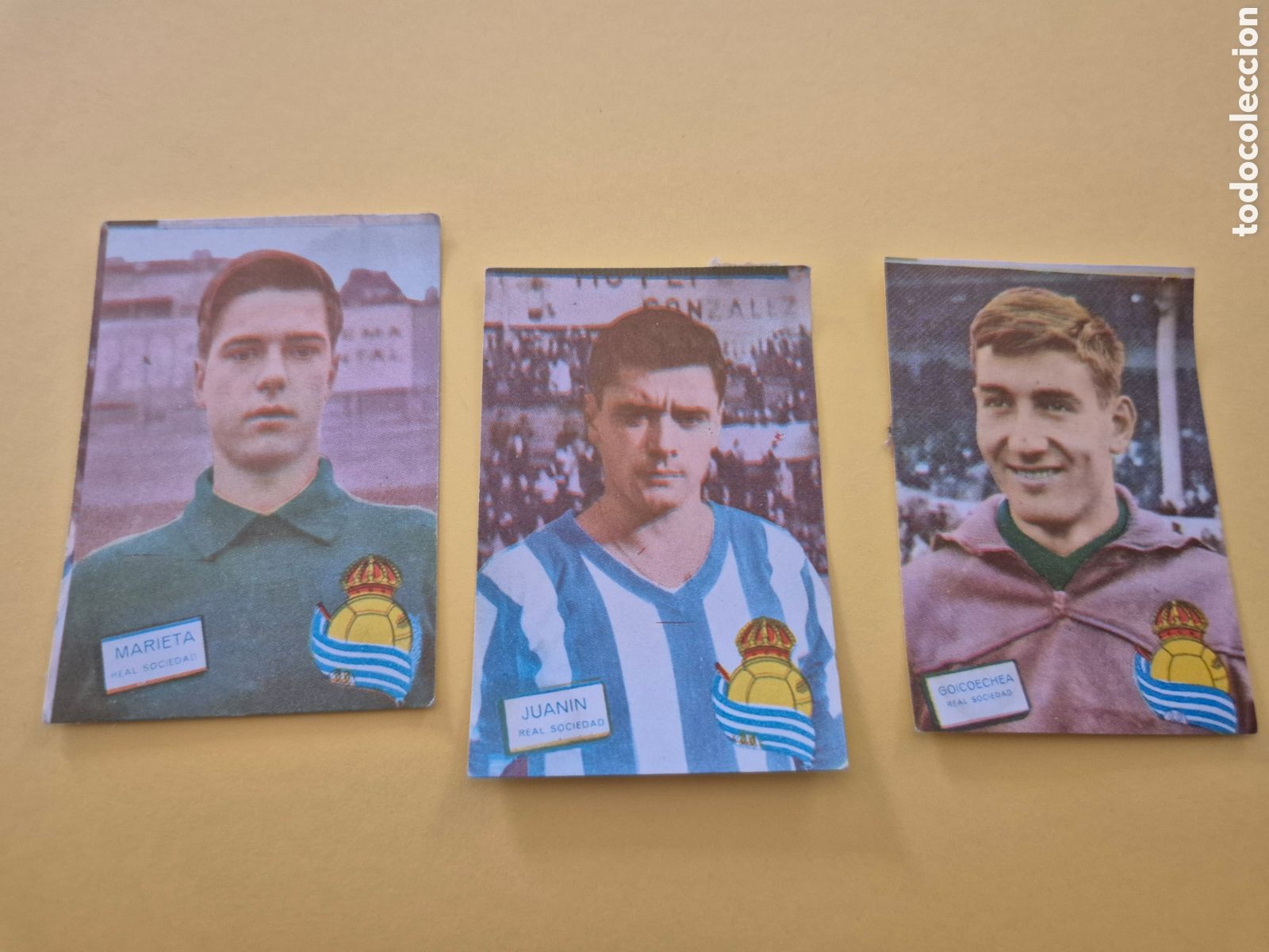 Cromos de f&uacute;tbol: MARIETA GOICOECHEA Y JUANIN REAL SOCIEDAD FHER DISGRA LIGA 1961 1962 61 62
