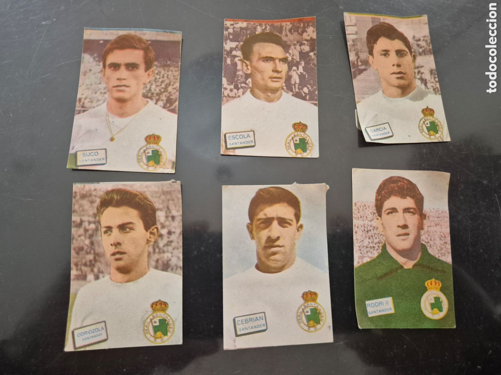 Cromos de f&uacute;tbol: SUCO ODRIOZOLA ESCOLA CEBRIAN GARCIA RODRI II SANTANDER FHER DISGRA LIGA 1961 1962 61 62