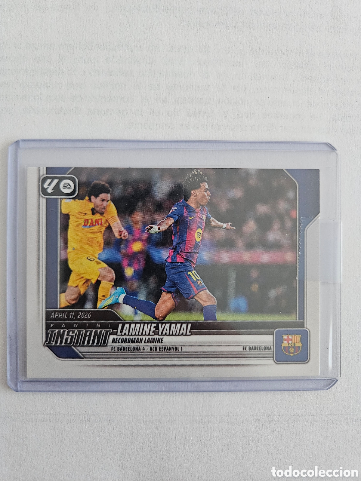 Cromos de f&uacute;tbol: LAMINE YAMAL PANINI INSTANT N&deg;1 BARCELONA RECORDMAN LAMINE. 1 of 3110.