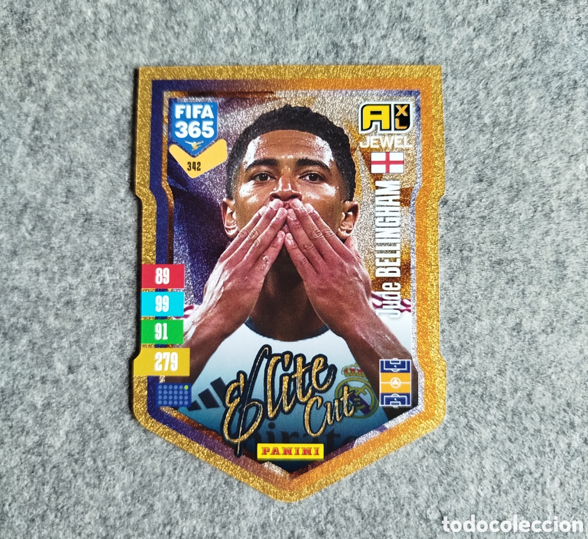 Cromos de f&uacute;tbol: ELITE CUT BELLINGHAM #342 INGLATERRA REAL MADRID ADRENALYN FIFA 365 2027 CROMO TRADING CARD PANINI