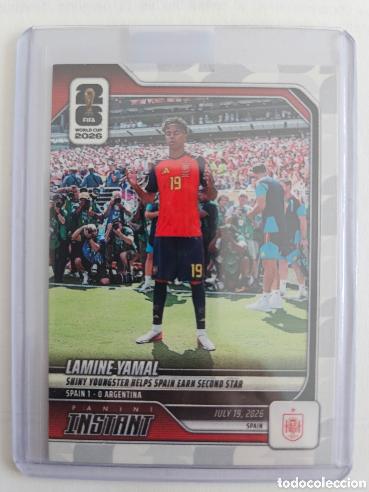 Cromos de f&uacute;tbol: Lamine Yamal 246 Panini Instant 2026 Espa&ntilde;a Shiny Youngster Helps Spain Earn Second Star