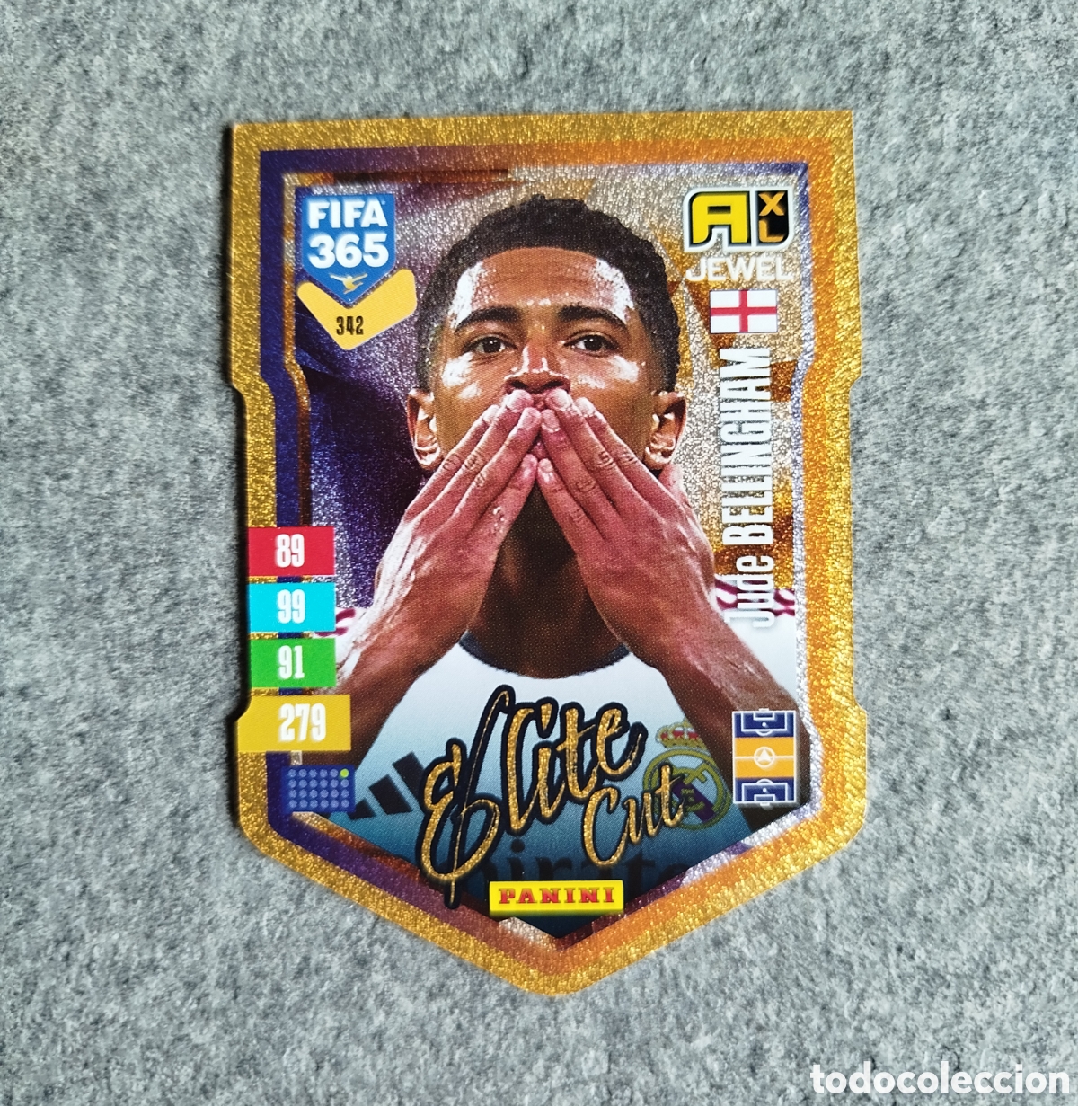Cromos de f&uacute;tbol: ELITE CUT BELLINGHAM #342 INGLATERRA REAL MADRID ADRENALYN FIFA 365 2027 CROMO TRADING CARD PANINI
