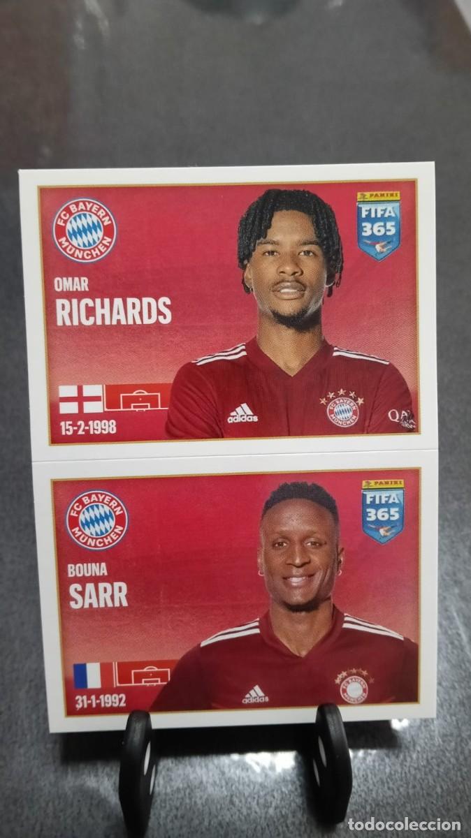 Cromos de f&uacute;tbol: Fifa 365 2021 2022 Richards Sarr 186 Bayern Munchen Sin Pegar