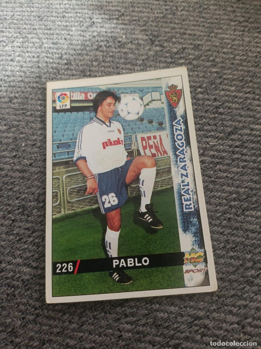 Cromos de f&uacute;tbol: Pablo Zaragoza mundicromo 98/99