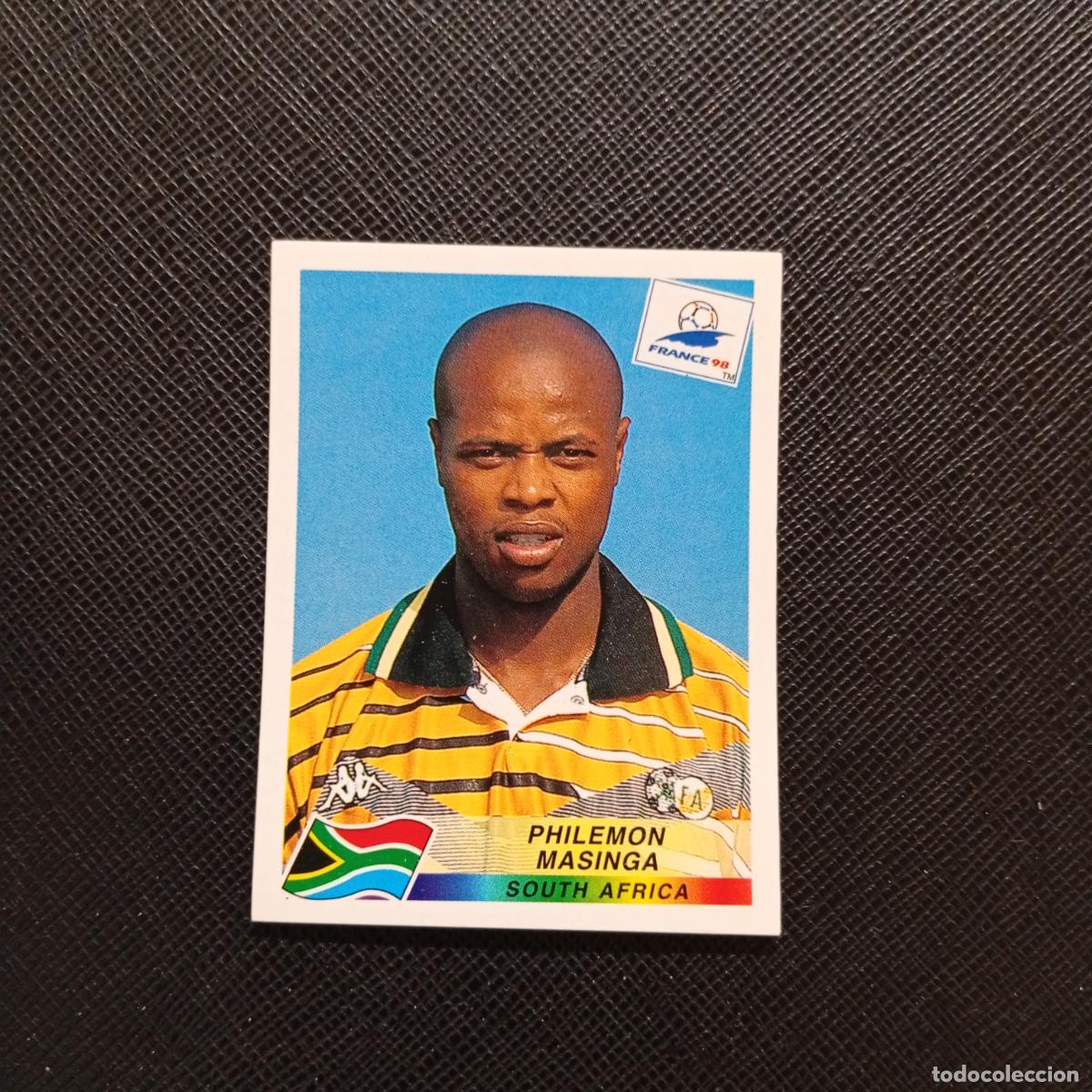 Cromos de f&uacute;tbol: 189 PHILEMON MASINGA SOUTH AFRICA PANINI 1998 MUNDIAL CROMO FUTBOL FRANCIA 98 SIN PEGAR - A22 PG514
