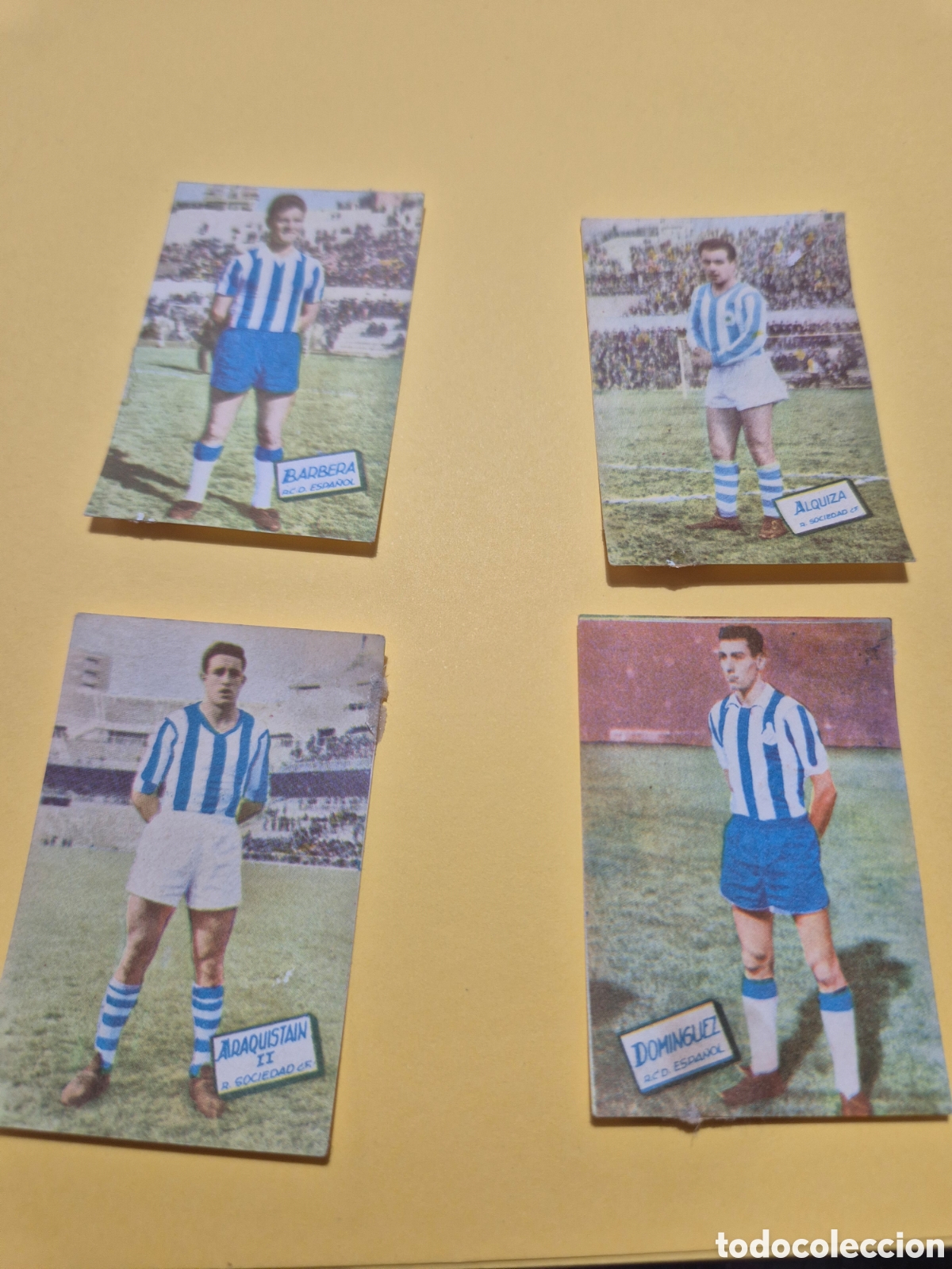 Cromos de Futebol: ALQUIZA ARAQUISTAIN II DOMINGUEZ BARBERA R SOCIEDAD FHER DISGRA LIGA 1960 1961 60 61