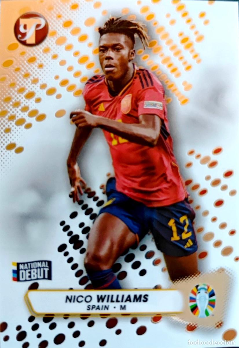 Cromos de Futebol: 161 Nico Williams - Espa&ntilde;a Athletic Club Bilbao - NATIONAL DEBUT - TOPPS PRISTINE Road to Euro 2024