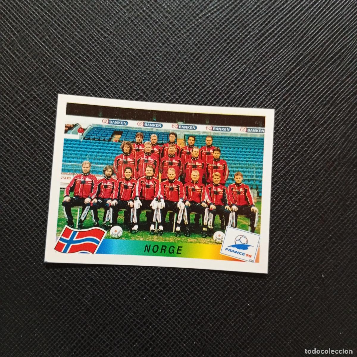 Cromos de f&uacute;tbol: 67 NORUEGA ALINEACION PANINI 1998 MUNDIAL CROMO FUTBOL FRANCIA 98 - SIN PEGAR - A22 PG523