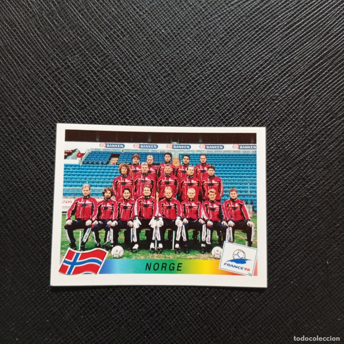 Cromos de f&uacute;tbol: 67 NORUEGA ALINEACION PANINI 1998 MUNDIAL CROMO FUTBOL FRANCIA 98 - SIN PEGAR - A22 PG523