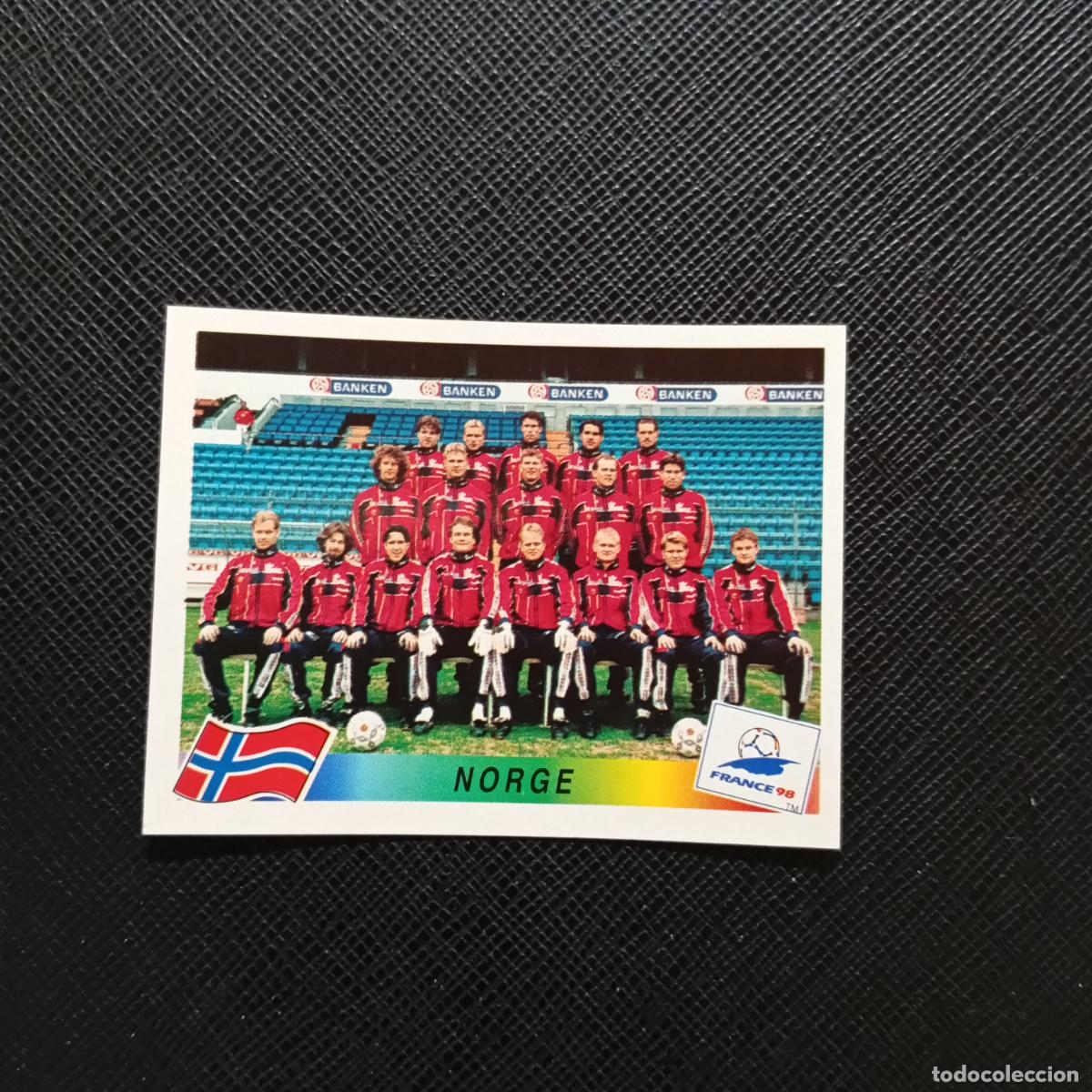 Cromos de f&uacute;tbol: 67 NORUEGA ALINEACION PANINI 1998 MUNDIAL CROMO FUTBOL FRANCIA 98 - SIN PEGAR - A22 PG523