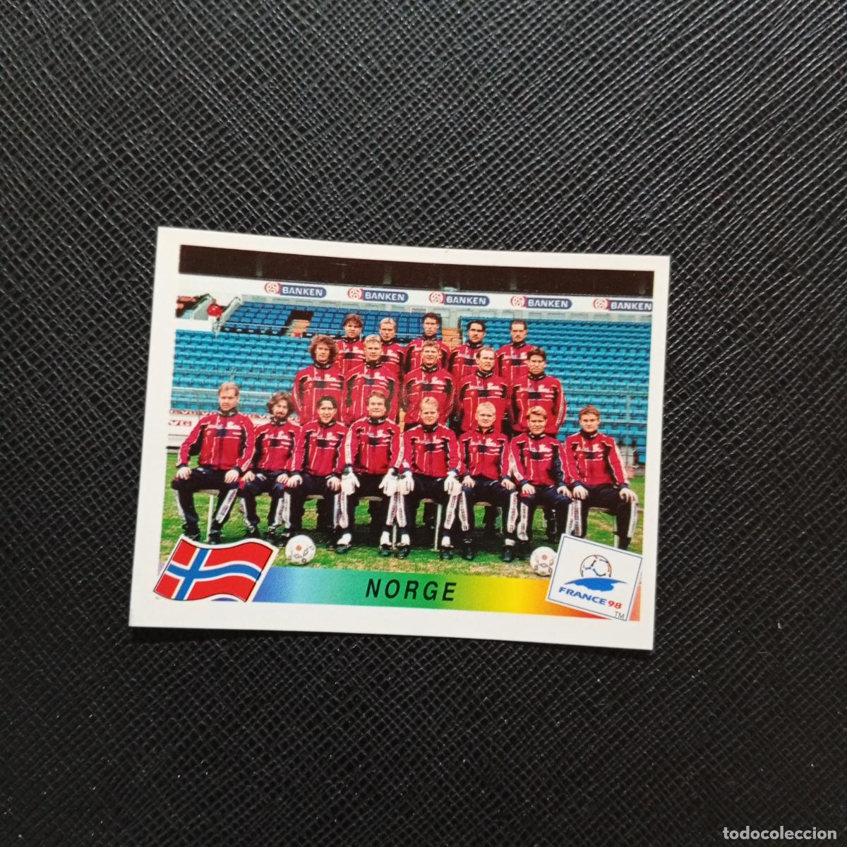 Cromos de f&uacute;tbol: 67 NORUEGA ALINEACION PANINI 1998 MUNDIAL CROMO FUTBOL FRANCIA 98 - SIN PEGAR - A22 PG523