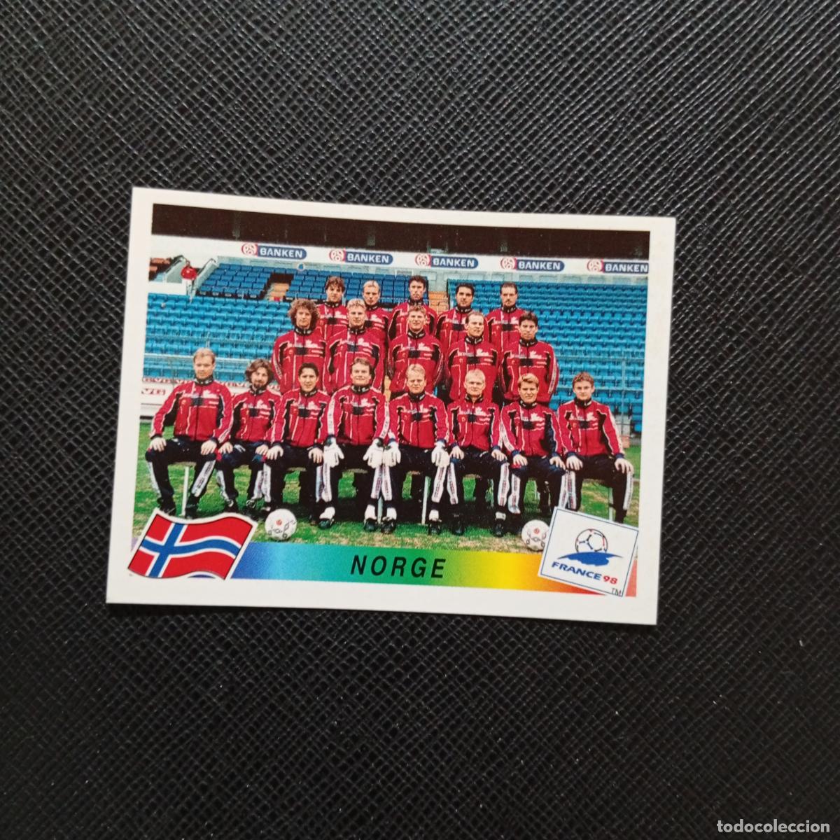 Cromos de f&uacute;tbol: 67 NORUEGA ALINEACION PANINI 1998 MUNDIAL CROMO FUTBOL FRANCIA 98 - SIN PEGAR - A22 PG523