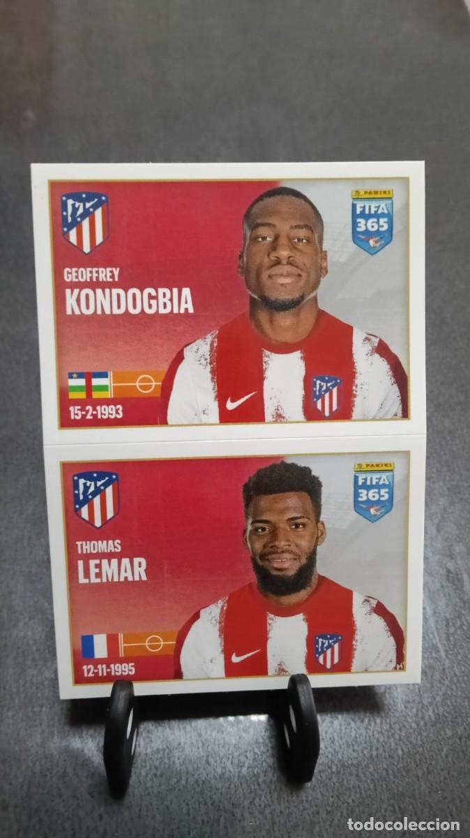 Cromos de f&uacute;tbol: Fifa 365 2021 2022 Kondogbia Lemar 101 Atletico de Madrid Sin Pegar