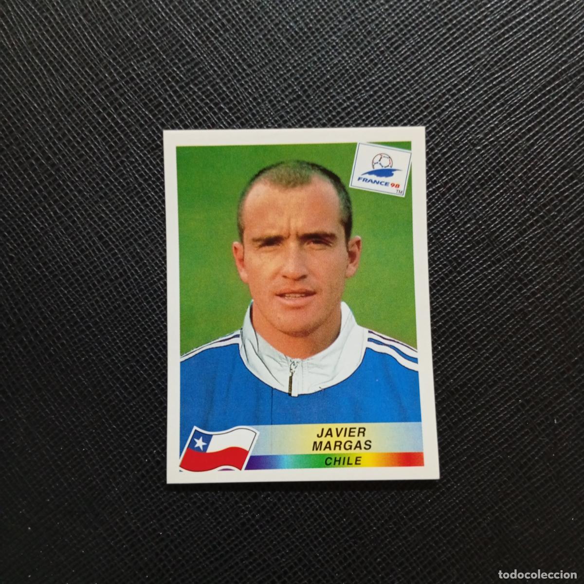Cromos de f&uacute;tbol: 107 JAVIER MARGAS CHILE PANINI 1998 MUNDIAL CROMO FUTBOL FRANCIA 98 - SIN PEGAR - A26 PG4 B