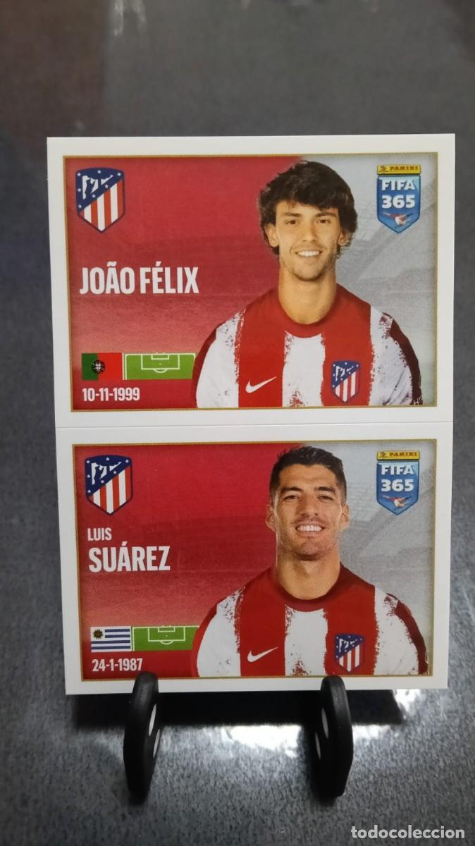 Cromos de f&uacute;tbol: Fifa 365 2021 2022 Joao Felix Luis Suarez 103 Atletico de Madrid Sin Pegar