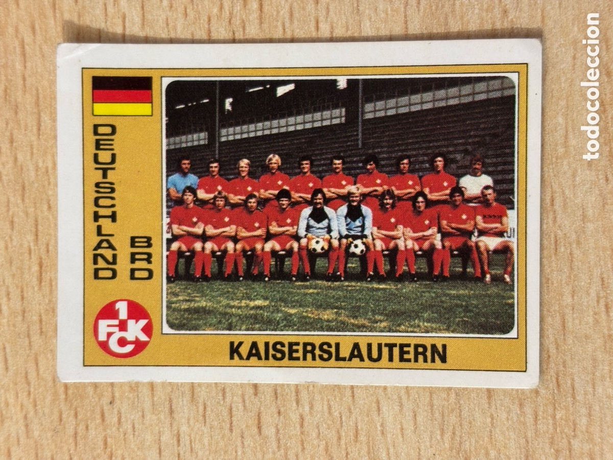 Cromos de f&uacute;tbol: # 45 Alineaci&oacute;n Kaiserlautern Alemania Euro Football 76 sin pegar