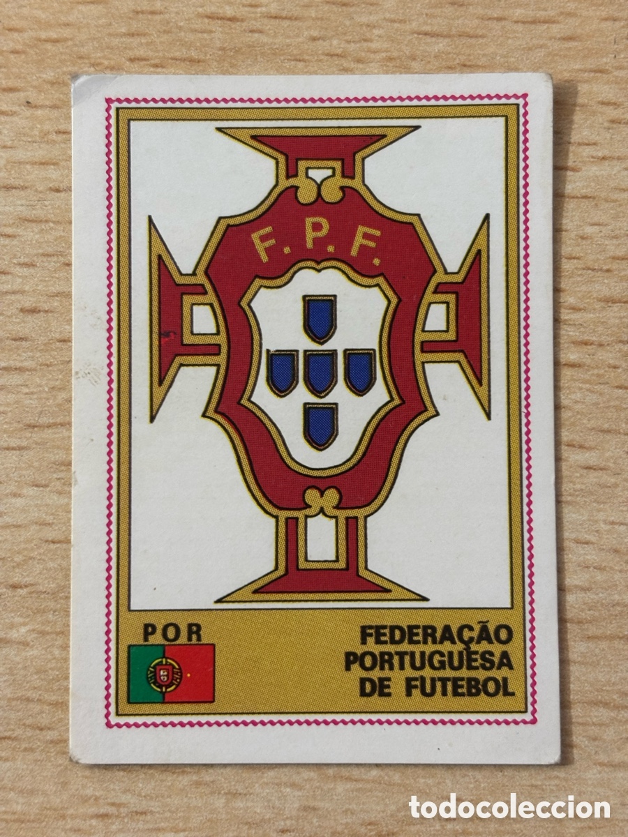 Cromos de f&uacute;tbol: # 234 Escudo Emblema Portugal Euro Football 76 sin pegar