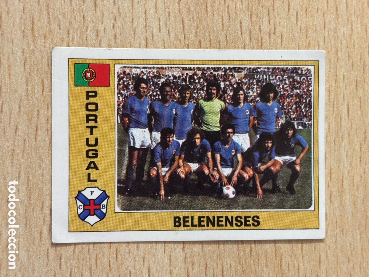 Cromos de f&uacute;tbol: # 239 Alineaci&oacute;n Belenenses Portugal Euro Football 76 sin pegar