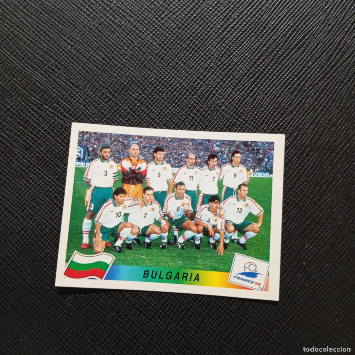 Cromos de f&uacute;tbol: 281 BULGARIA ALINEACION PANINI 1998 MUNDIAL CROMO FUTBOL FRANCIA 98 - SIN PEGAR - A26 PG23