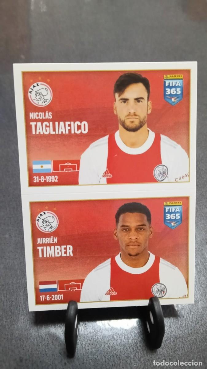 Cromos de f&uacute;tbol: Fifa 365 2021 2022 Tagliafico Timber 308 Ajax Sin Pegar
