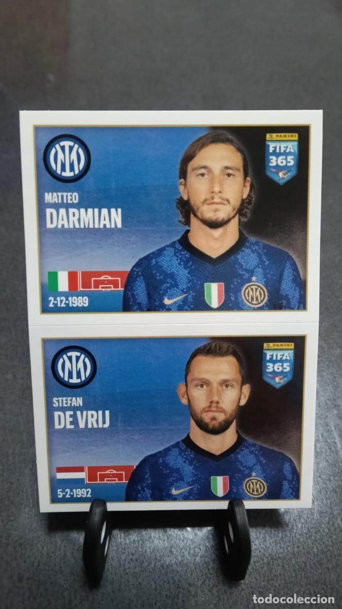 Cromos de f&uacute;tbol: Fifa 365 2021 2022 Darmian De Vrij 246 Inter Milan Sin Pegar