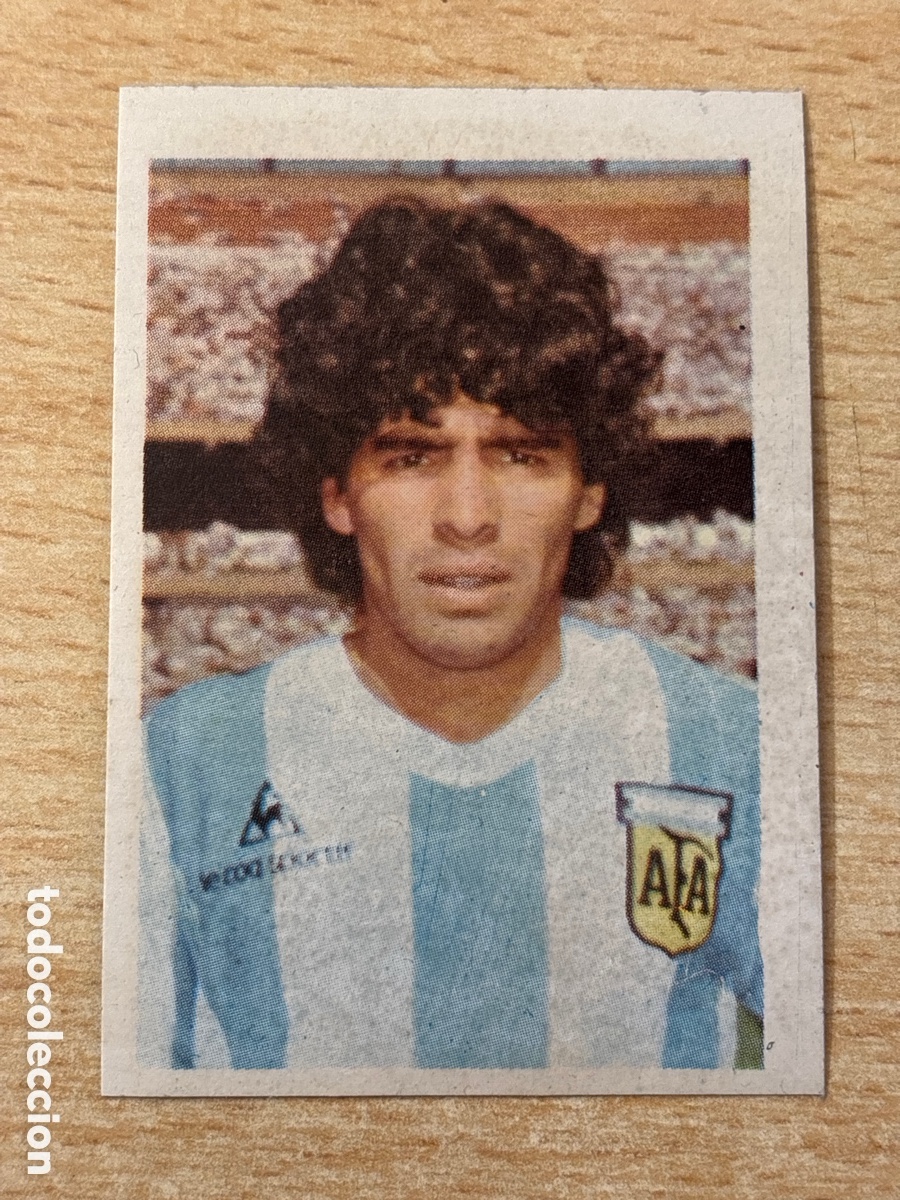Cromos de f&uacute;tbol: # 44 Diego Maradona Argentina Mundial de F&uacute;tbol Espa&ntilde;a 82 nuevo de sobre sin pegar