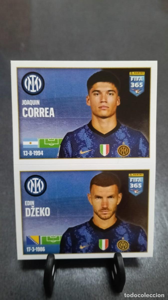 Cromos de f&uacute;tbol: Fifa 365 2021 2022 Correa Dzeko 252 Inter Milan Sin Pegar
