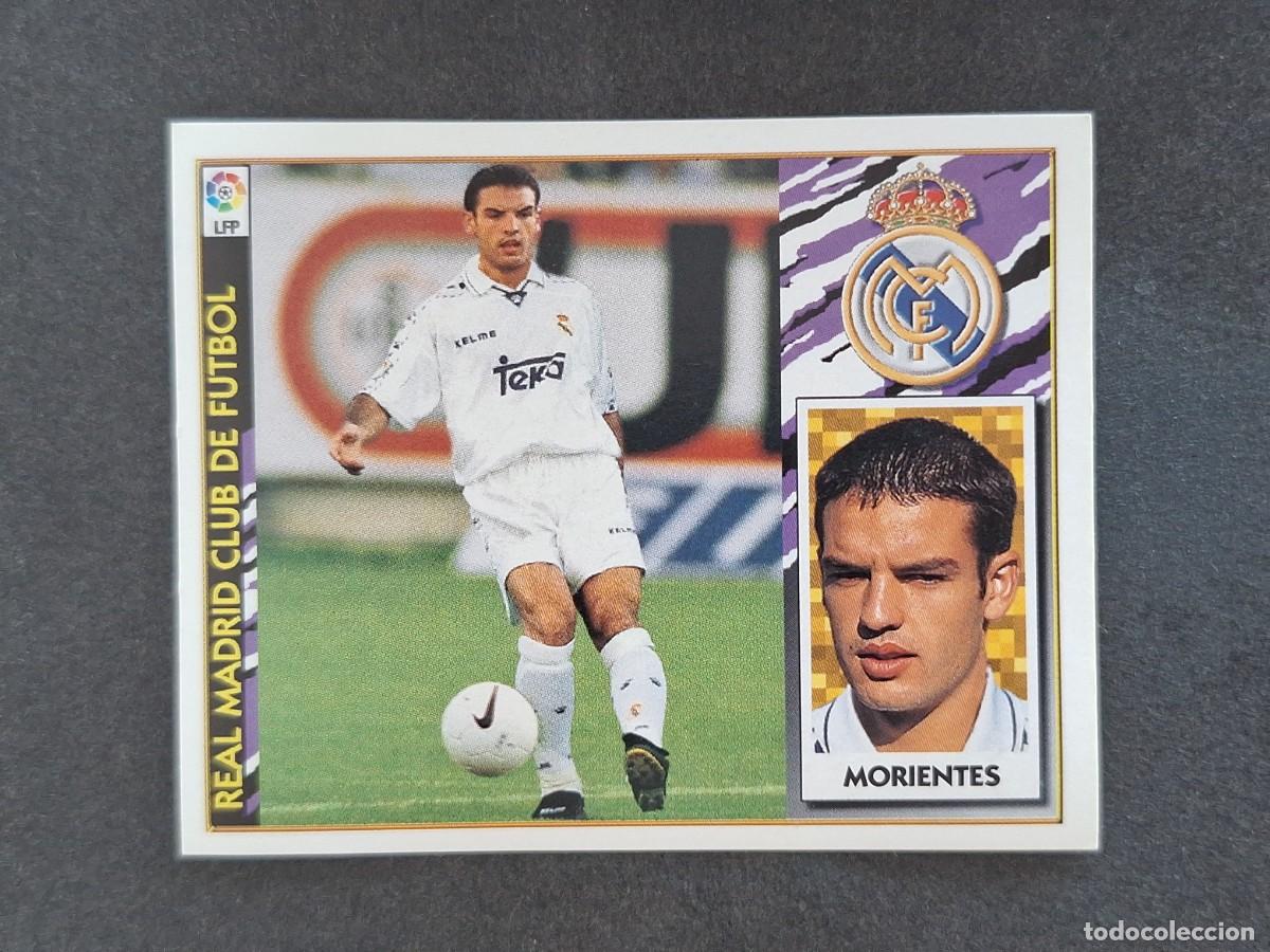 Cromos de f&uacute;tbol: L4 MORIENTES REAL MADRID FICHAJE 3 LIGA ESTE 1997 1998 97 98 NUNCA PEGADO SIN PEGAR