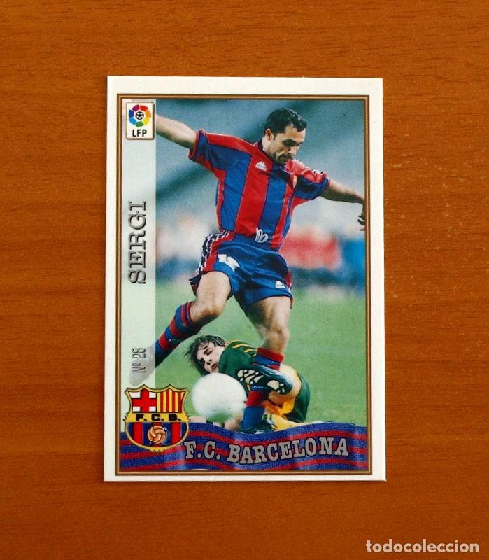 Cromos de f&uacute;tbol: Barcelona - N&ordm; 28 Sergi - Mundicromo ficha de la Liga 1997-1998, 97-98