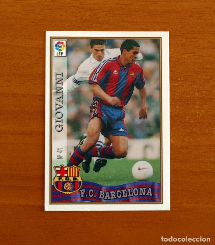 Cromos de f&uacute;tbol: Barcelona - N&ordm; 41 Giovanni - Mundicromo ficha de la Liga 1997-1998, 97-98
