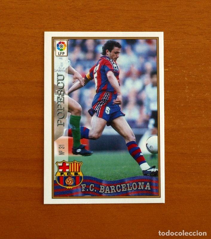 Cromos de Futebol: Barcelona - N&ordm; 31 Popescu - Mundicromo ficha de la Liga 1997-1998, 97-98