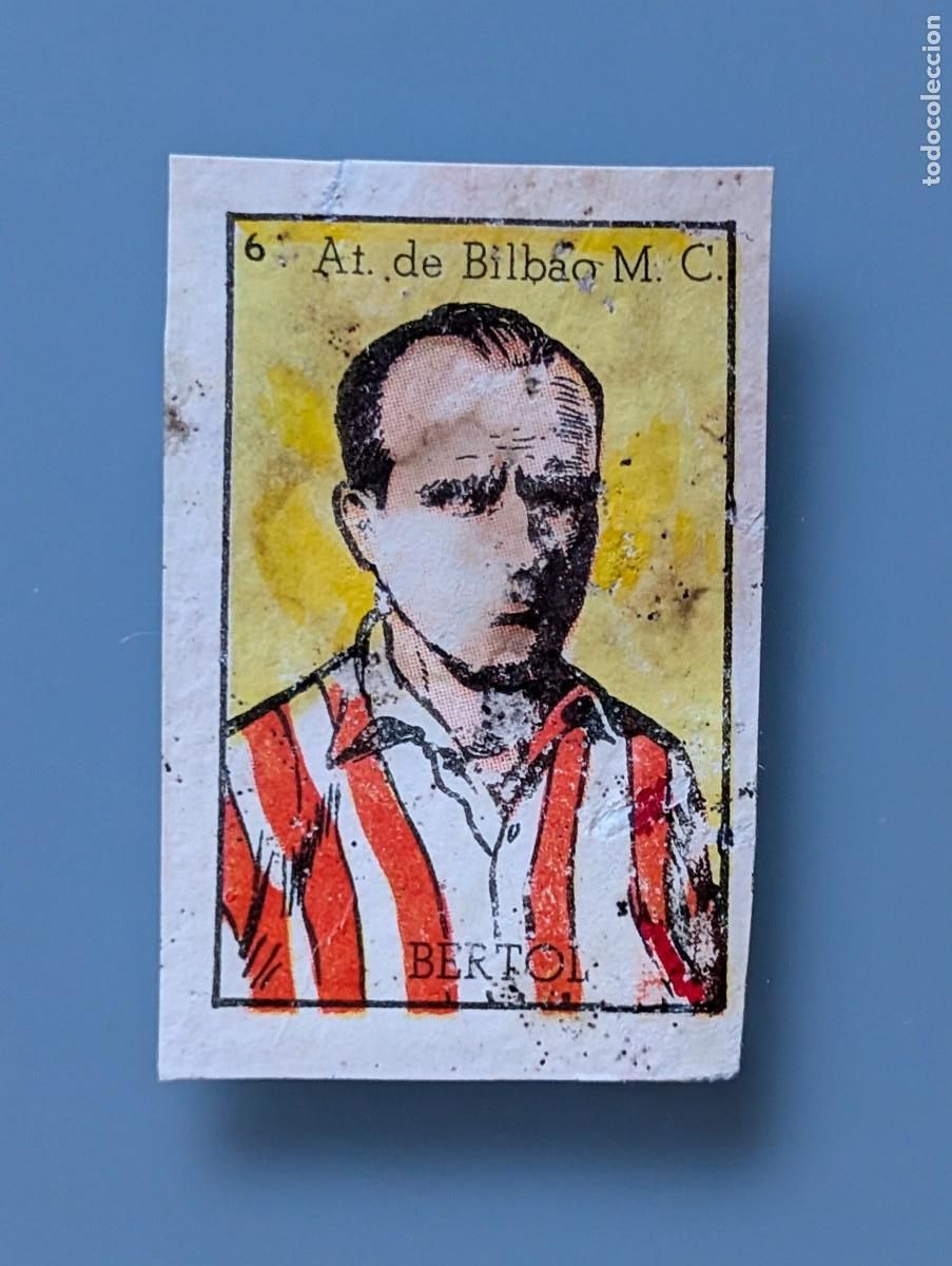 Fu&szlig;ball-Sticker: MUY DIFICIL CROMO BERTOL ATHLETIC CLUB BILBAO ASES DEL FUTBOL 1943 1944 43-44 BRUGUERA VIZCAYA