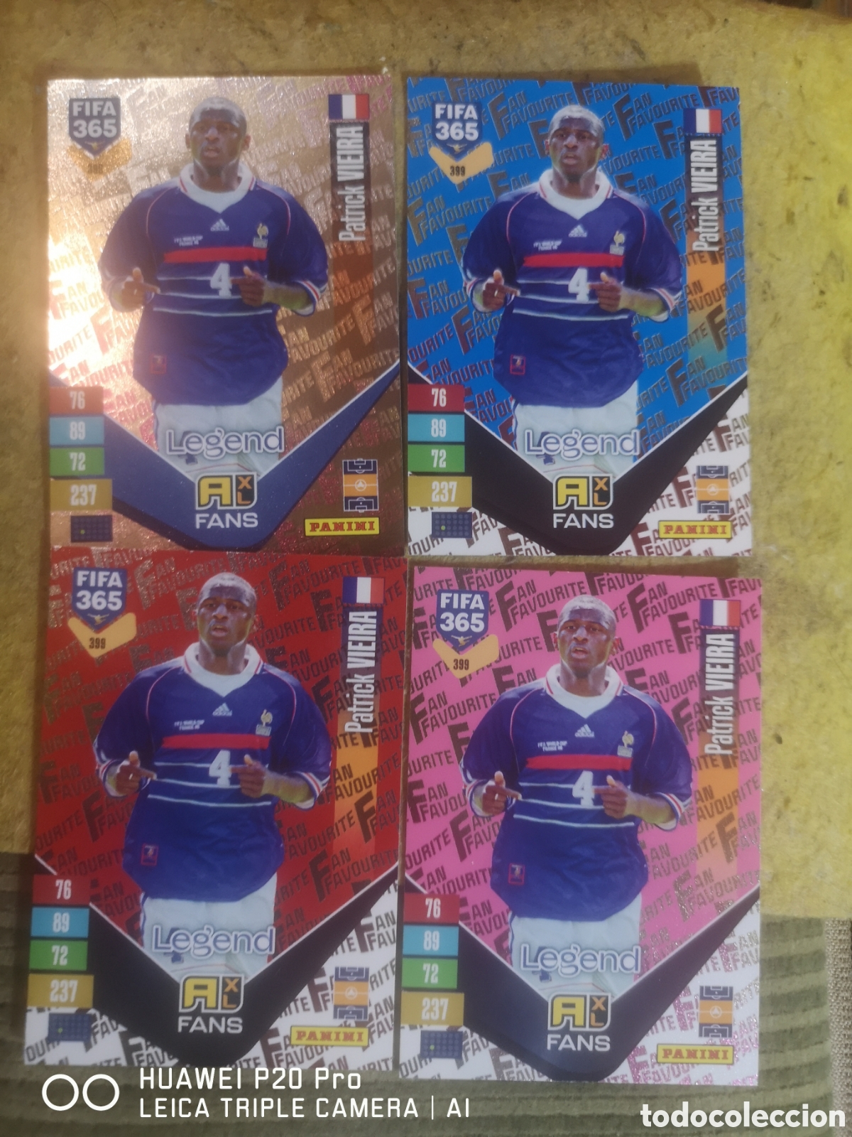 Cromos de f&uacute;tbol: ADRENALYN FIFA 365 2027 LOTE FANS PARALELA LEGEND PATRICK VIEIRA 399 - FRANCIA