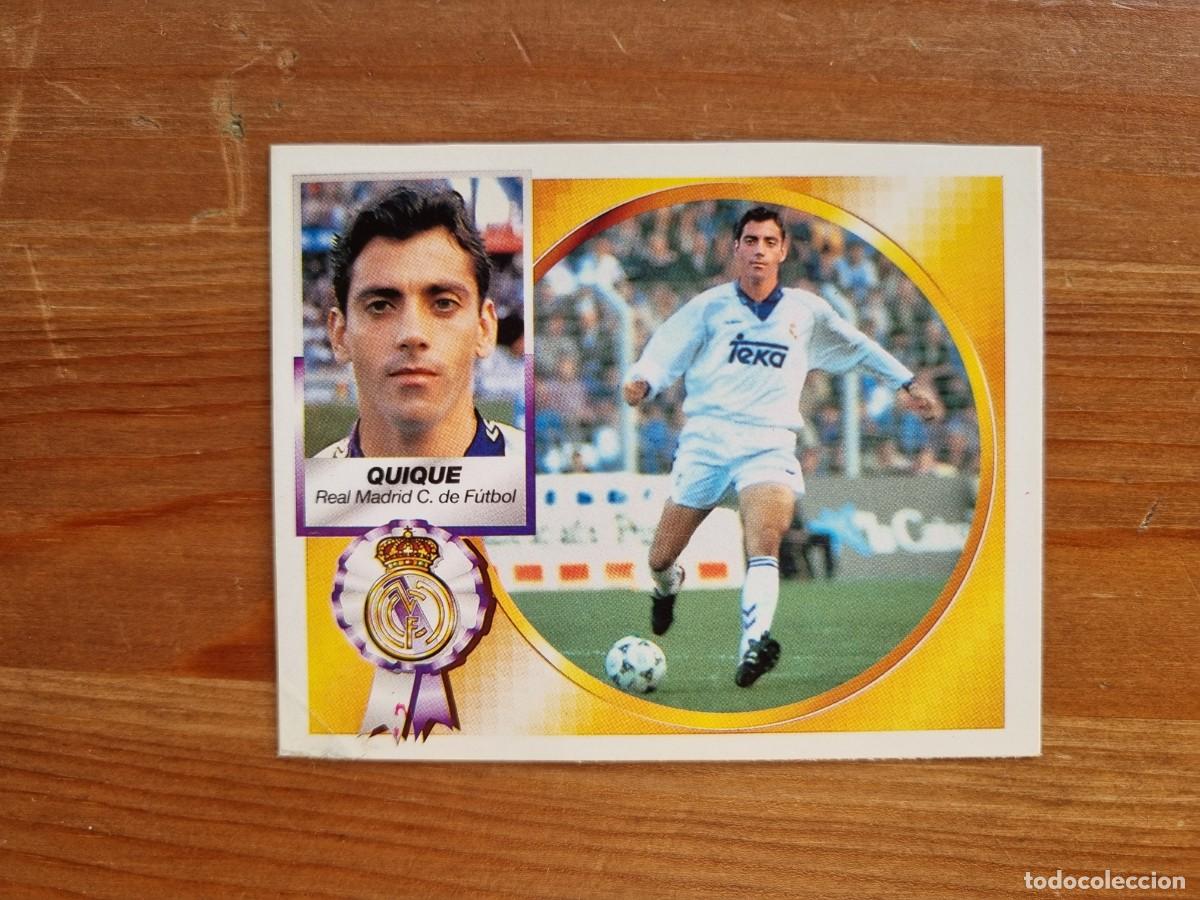 Cromos de f&uacute;tbol: Fichaje N&ordm;8 QUIQUE (Real Madrid CF) DOBLE VERSI&Oacute;N. Liga 1994 1995 94 95 Ediciones Este (Panini)