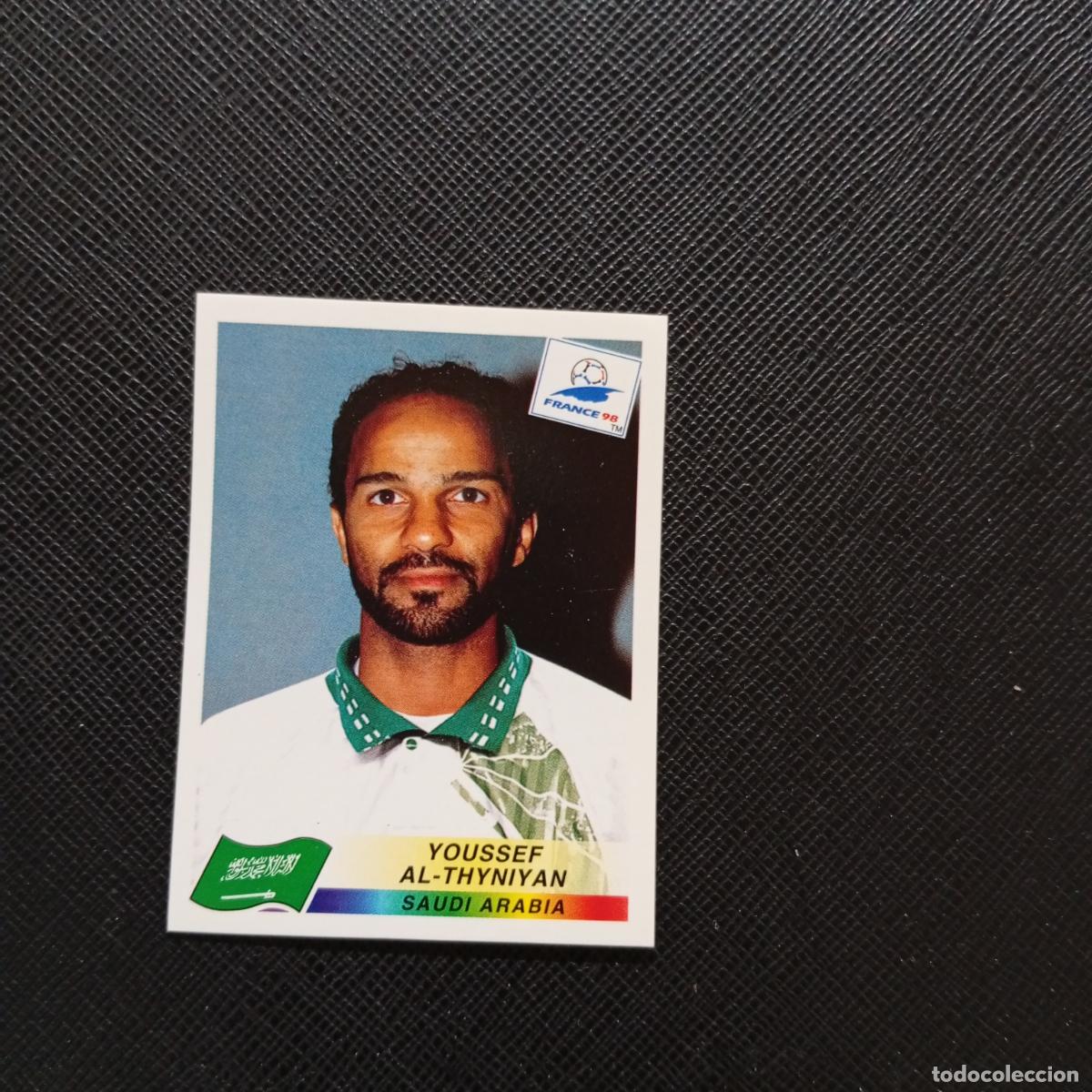 Cartes &agrave; collectionner de Football: 204 AL THYNIYAN ARABIA SAUDI PANINI 1998 MUNDIAL CROMO FUTBOL FRANCIA 98 - SIN PEGAR - A26 PG55 B