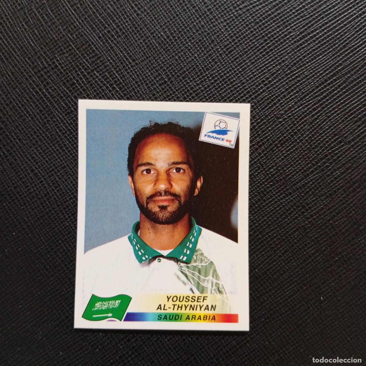 Cartes &agrave; collectionner de Football: 204 AL THYNIYAN ARABIA SAUDI PANINI 1998 MUNDIAL CROMO FUTBOL FRANCIA 98 - SIN PEGAR - A26 PG56 B