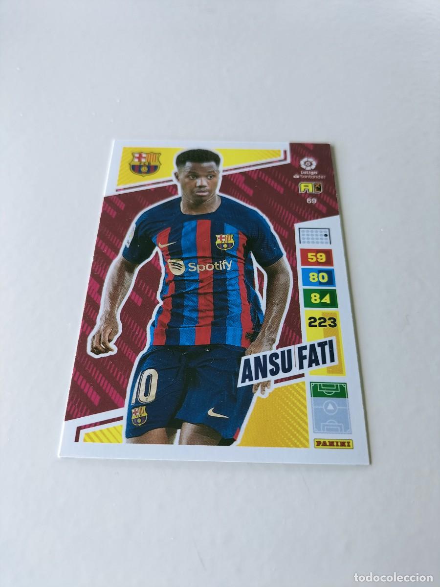 Cromos de f&uacute;tbol: 1 CROMO FICHA PANINI ADRENALYN TEMPORADA 2022-2023 22-23 F.C BARCELONA 69 ANSI FATI
