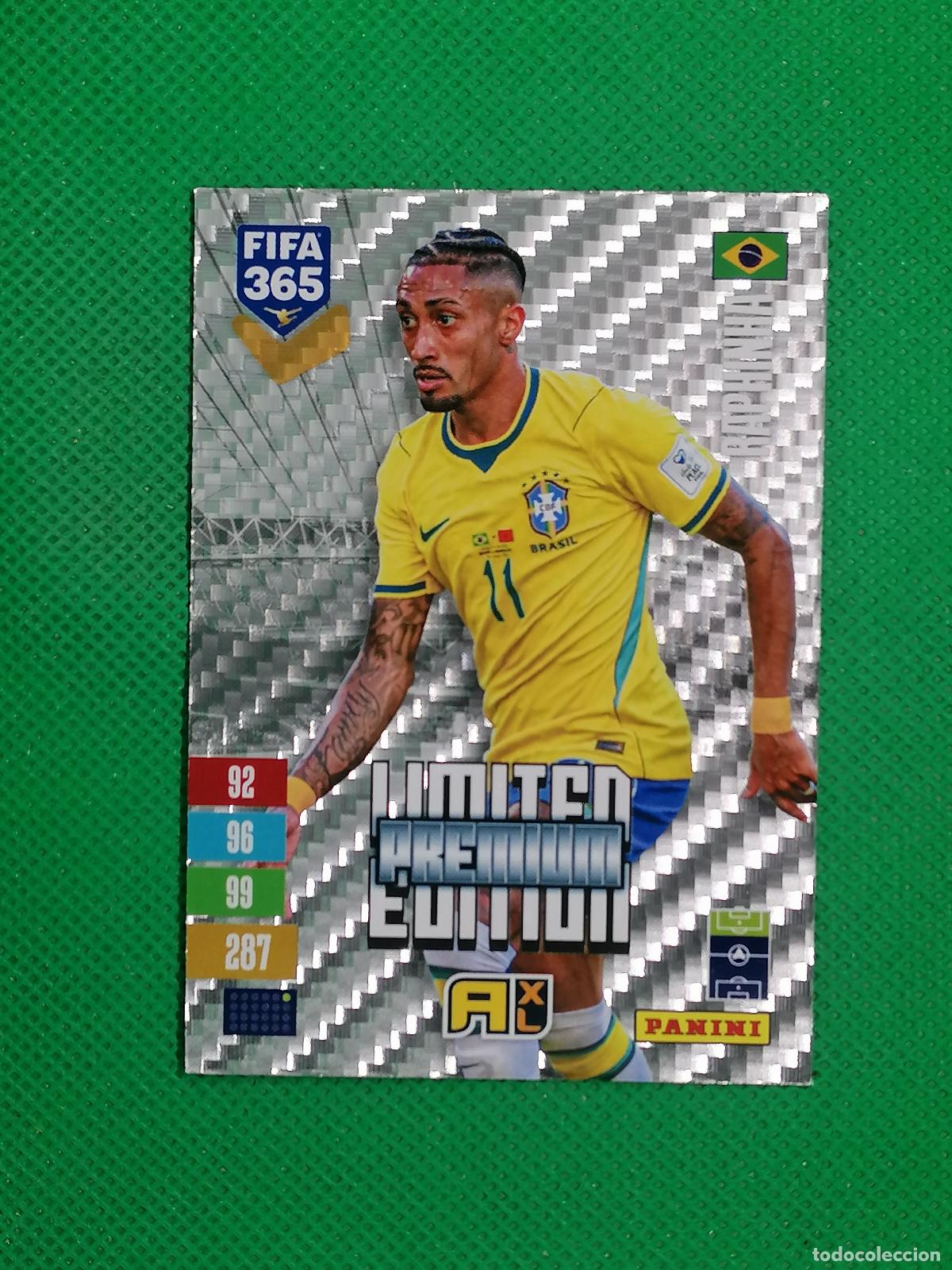 Cromos de f&uacute;tbol: RAPHINHA BRASIL LIMITED EDITION PREMIUM ⚽ PANINI FIFA 365 26 27 2026 2027 ⚽