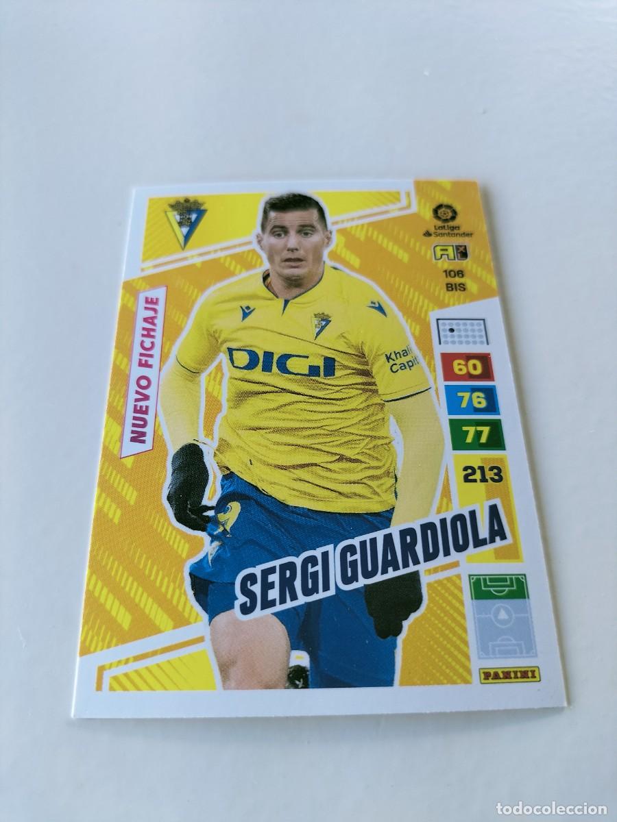 Cromos de f&uacute;tbol: 1 CROMO FICHA PANINI ADRENALYN 2022-2023 22-23 CADIZ C.F 106 bis SERGI GUARDIOLA ( NUEVO FICHAJE