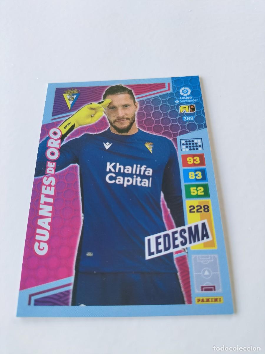 Cartes &agrave; collectionner de Football: 1 CROMO FICHA PANINI ADRENALYN 2022-2023 22-23 CADIZ C.F 388 LEDESMA ( GUANTES DE ORO