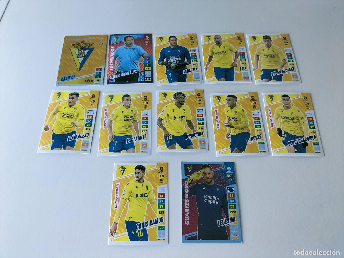Cromos de f&uacute;tbol: Lote 12 cromos diferentes Panini Adrenalyn 2022-2023 22-23 C&aacute;diz C.F ( incluye especiales