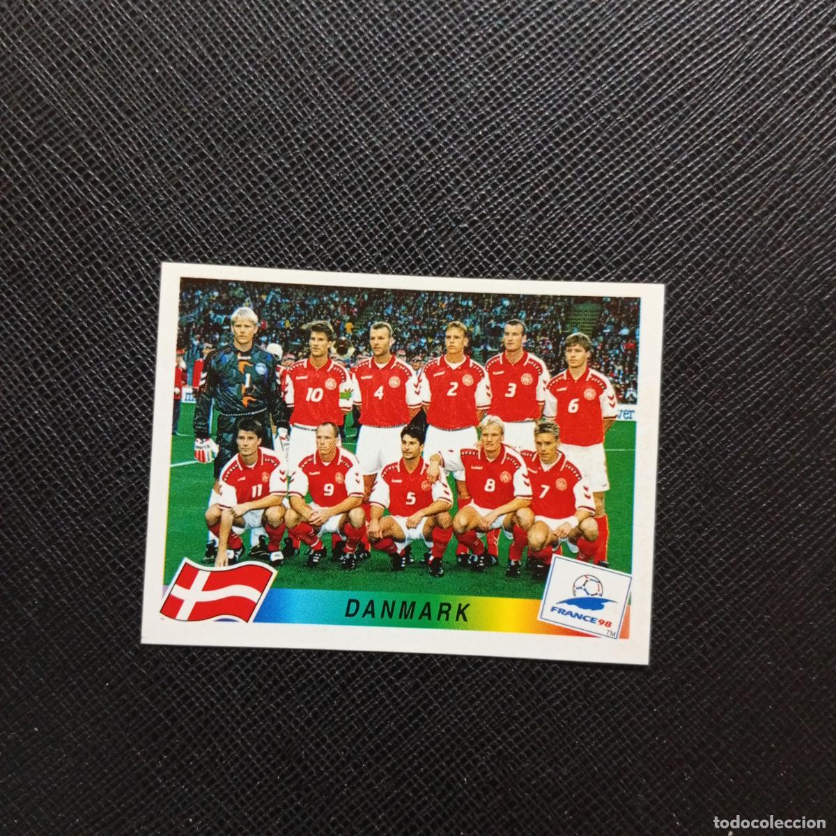 Cromos de f&uacute;tbol: 210 ALINEACION DINAMARCA PANINI 1998 MUNDIAL CROMO FUTBOL FRANCIA 98 - SIN PEGAR - A98 PG271