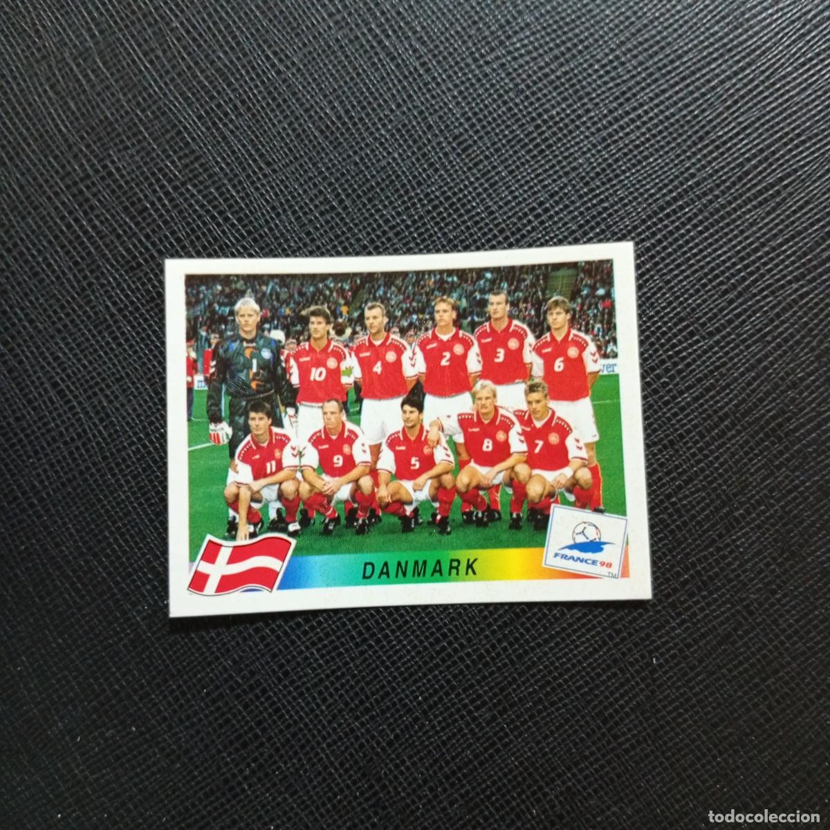 Cromos de f&uacute;tbol: 210 ALINEACION DINAMARCA PANINI 1998 MUNDIAL CROMO FUTBOL FRANCIA 98 - SIN PEGAR - A98 PG271 B