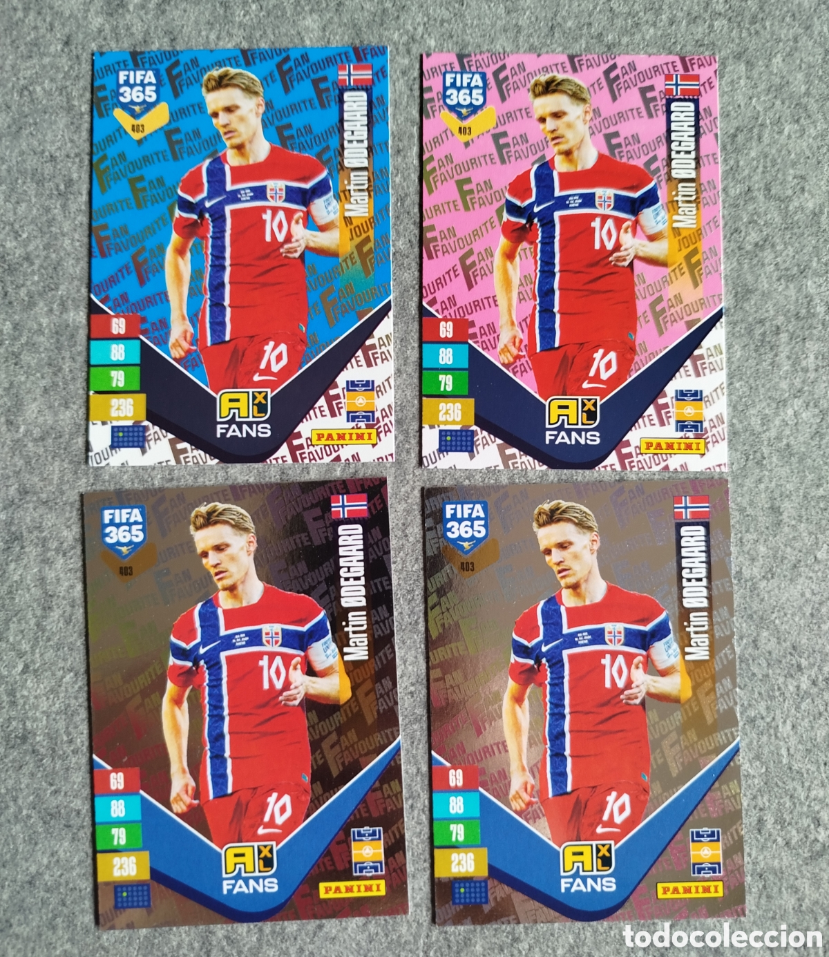 Cromos de f&uacute;tbol: LOTE ODEGAARD 3 VARIANTES FANS ADRENALYN FIFA 365 2027 CROMOS CARDS PANINI